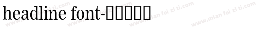 headline font字体转换